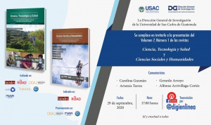Invitación presentación Volumen 7, Número 1 de las revistas Ciencia Tecnología y Salud y Ciencias Sociales y Humanidades