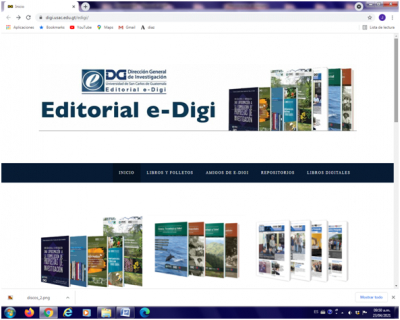 Menú principal Editorial Digital e-DIGI